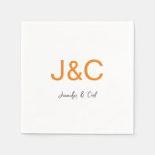 Berufliches klassisches Monogramm Minimalistisch S Serviette (Vorderseite)