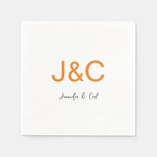 Berufliches klassisches Monogramm Minimalistisch S Serviette (Vorderseite)