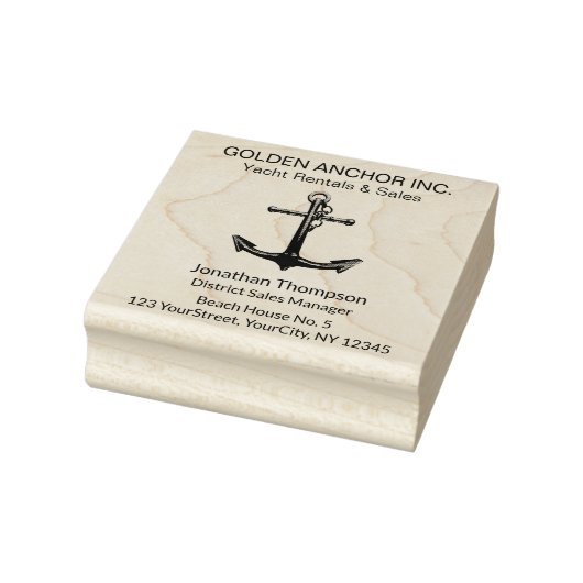 Berufliches klassisches Nautical Anchor Business Gummistempel (Stempel)