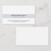 Berufliches klassisches, schlichtes Grau Visitenkarte (Vorne/Hinten)