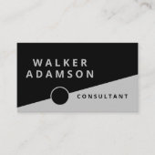Berufliches klassisches Silber und Schwarz Visitenkarte (Vorderseite)