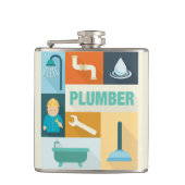 Berufliches Klempner-Iconic Flachmann (Vorderseite)