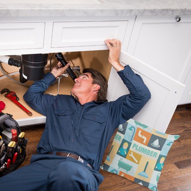 Berufliches Klempner-Iconic Kissen (Von Creator hochgeladen)