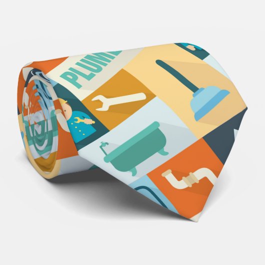 Berufliches Klempner-Iconic Krawatte (Gerollt)