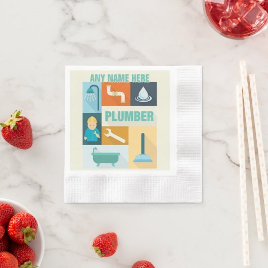 Berufliches Klempner-Iconic Serviette (Beispiel)