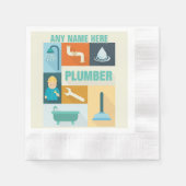 Berufliches Klempner-Iconic Serviette (Vorderseite)