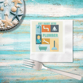 Berufliches Klempner-Iconic Serviette