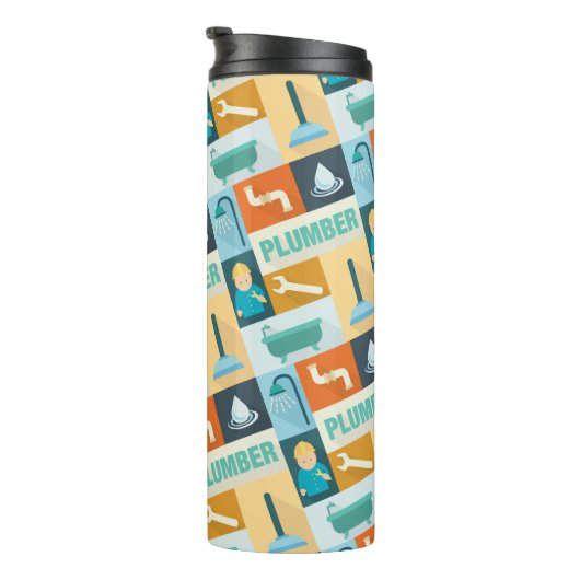 Berufliches Klempner-Iconic Thermosbecher (Nach rechts gedreht)