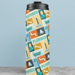 Berufliches Klempner-Iconic Thermosbecher