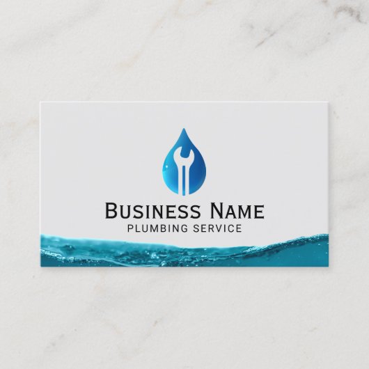 Berufliches Klempnerlogo für das Klempnerwerkzeug Visitenkarte (Vorderseite)