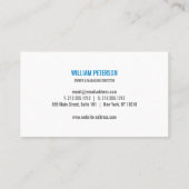 Berufliches Klempnerlogo mit schwarzem Klettversch Visitenkarte (Rückseite)