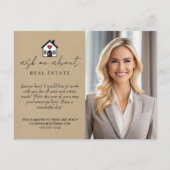 Berufliches Kraftpapier Fragte mir über reales Anw Postkarte (Vorderseite)