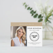 Berufliches Kraftpapier Ihr City Real Anwesen Postkarte (Stehend Vorderseite)