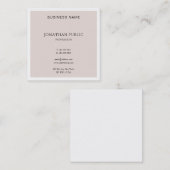 Berufliches kreatives Design Einfach Schlicht mode Quadratische Visitenkarte (Vorne/Hinten)