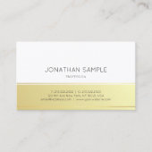 Berufliches, kreatives Design Gold Look Visitenkarte (Vorderseite)