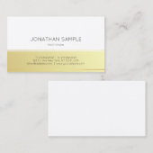 Berufliches, kreatives Design Gold Look Visitenkarte (Vorne/Hinten)