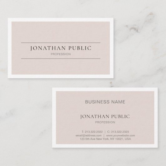 Berufliches kreatives Design Modernes, einfach Sch Visitenkarte (Vorne/Hinten)