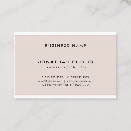 Berufliches kreatives Design Modernes Minimalistis Visitenkarte (Vorderseite)