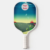 Berufliches, kreises Logo mit Meerblau Pickleball Schläger (Vorderseite)