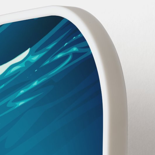 Berufliches, kreises Logo mit Meerblau Pickleball Schläger (Linke Seite)