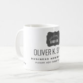 Berufliches kundenspezifisches Geschäft Kaffeetasse (Vorderseite Links)