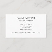 Berufliches kundenspezifisches Geschäft Visitenkarte (Rückseite)