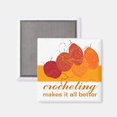 Berufliches Kunsthandwerk Crocheting Hobby Magnet (Vorderseite/Rückseite)