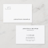 Berufliches künstlerisches Monogramm Modernes Einf Visitenkarte (Vorne/Hinten)