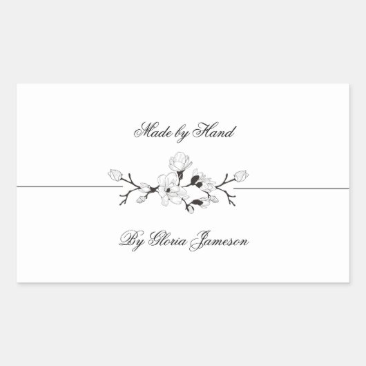 Berufliches Label für kleine Unternehmen Rechteckiger Aufkleber (Vorderseite)