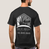 Berufliches Landschaftsbild für den Rasenpflege T-Shirt (Rückseite)