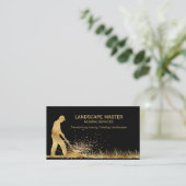 Berufliches Landschaftsbild Rasenpflege Mähgärten Visitenkarte (Stehend Vorderseite)