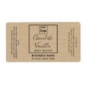 Berufliches Leinenlook Typografie Logo (Vorne)