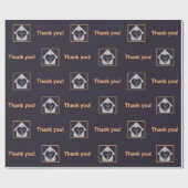 Berufliches Lila und Orange Logo Vielen Dank Geschenkpapier (Flach)