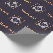 Berufliches Lila und Orange Logo Vielen Dank Geschenkpapier (Ecke)