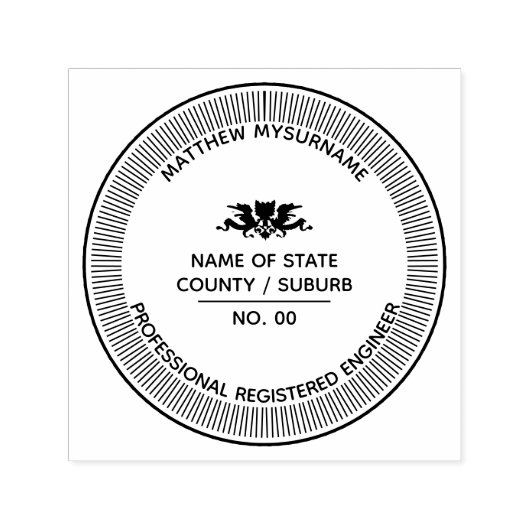 Berufliches LLC-Siegel mit Wappen Permastempel (Design)