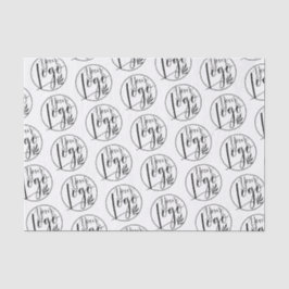 Berufliches Logo-Branding Schwarz-weißes Muster Seidenpapier