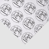 Berufliches Logo-Branding Schwarz-weißes Muster Seidenpapier (Ausschnitt)