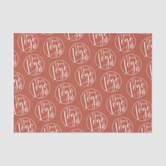 Berufliches Logo-Brandmuster Terrakotta Seidenpapier (Vorderseite)