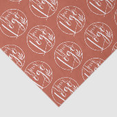 Berufliches Logo-Brandmuster Terrakotta Seidenpapier (Ausschnitt)