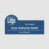 Berufliches Logo-Business & Expertise Blau Namensschild (Vorderseite)