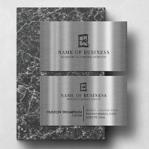 Berufliches Logo des Reinigungsservice für Fenster Visitenkarte