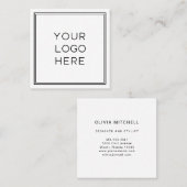 Berufliches Logo| Einfach und Minimalistisch Quadratische Visitenkarte (Vorne/Hinten)