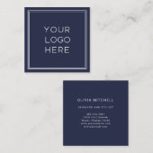 Berufliches Logo| Einfach und Minimalistisch Quadratische Visitenkarte (Vorne/Hinten)