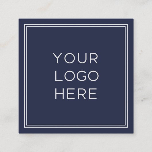 Berufliches Logo| Einfach und Minimalistisch Quadratische Visitenkarte (Vorderseite)