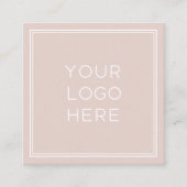 Berufliches Logo| Einfach und Minimalistisch Quadratische Visitenkarte (Vorderseite)