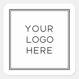 Berufliches Logo | Einfach und Minimalistisch Quadratischer Aufkleber
