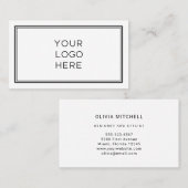 Berufliches Logo| Einfach und Minimalistisch Visitenkarte (Vorne/Hinten)