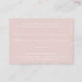 Berufliches Logo| Einfache Geschenkgutschein Rabattkarte (Rückseite)