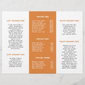 Berufliches Logo Einfache Orange-Trifold-Broschüre (Rückseite)