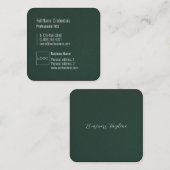 Berufliches Logo Elegant Modernes, einzigartiges G Quadratische Visitenkarte (Vorne/Hinten)